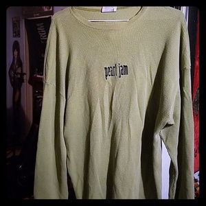 Pearl jam cotton wove long sleeved Vintage